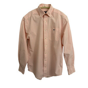 Vinyard Vines Men’s Button Down Classic Fit Tucker Shirt XS Pink & White Check